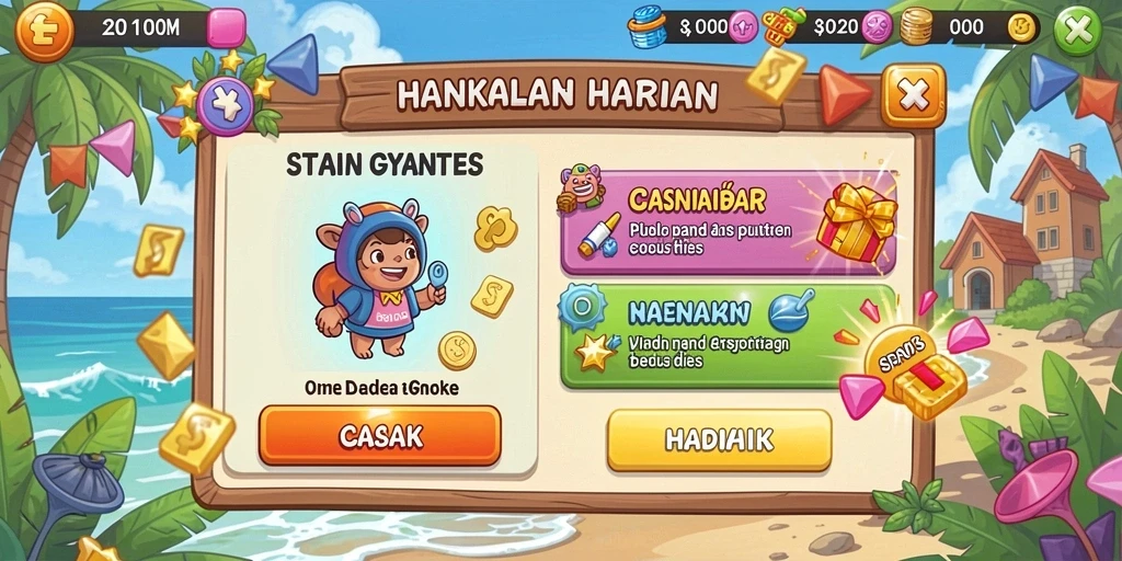 Tampilan menu utama yang sederhana dan menarik.